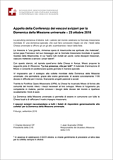 Appello della Conferenza dei vescovi svizzeri per la Domenica della Missione universale 